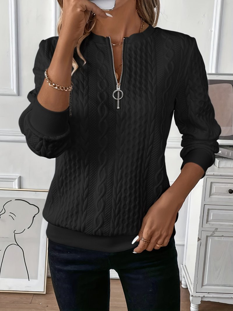 Elegant zip-up sweater - Samantha