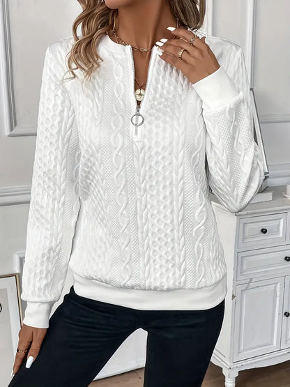 Elegant zip-up sweater - Samantha