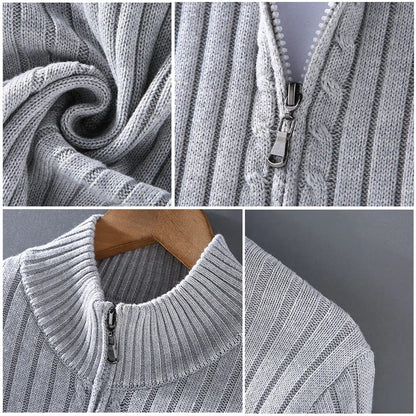 Casual Cardigan with Zipper - Jan